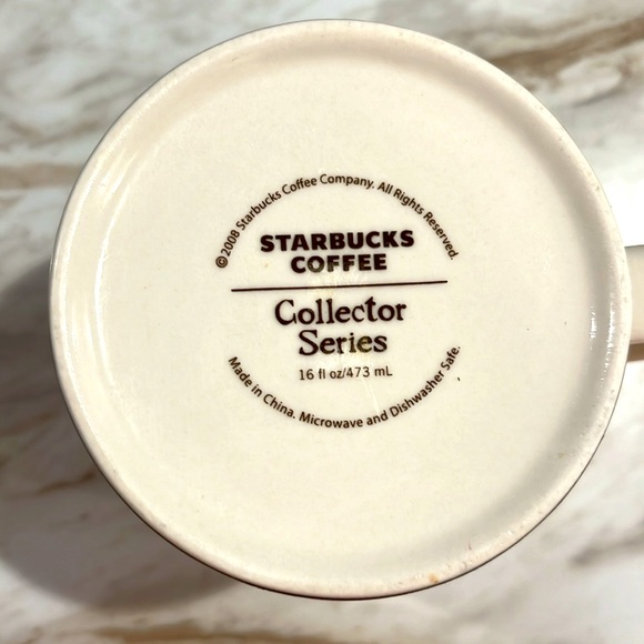 Starbucks Pike Place Market 16oz Coffee Mug 2008 Collector Series EXC - Picture 4 of 5